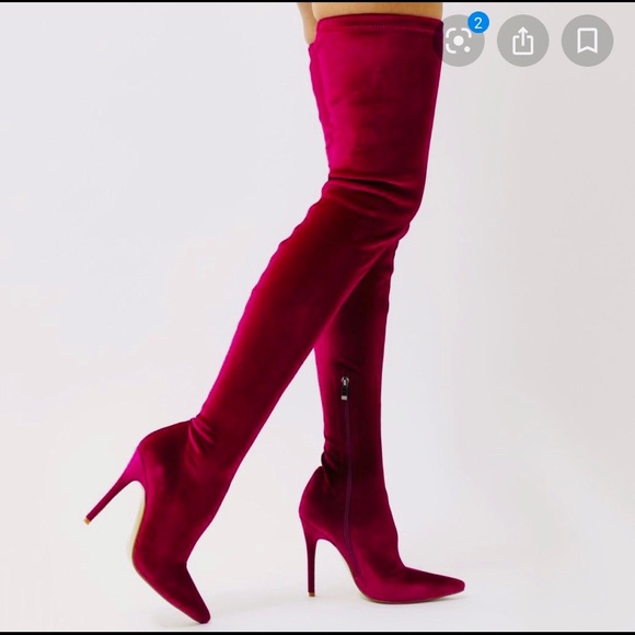 public desire burgundy boots